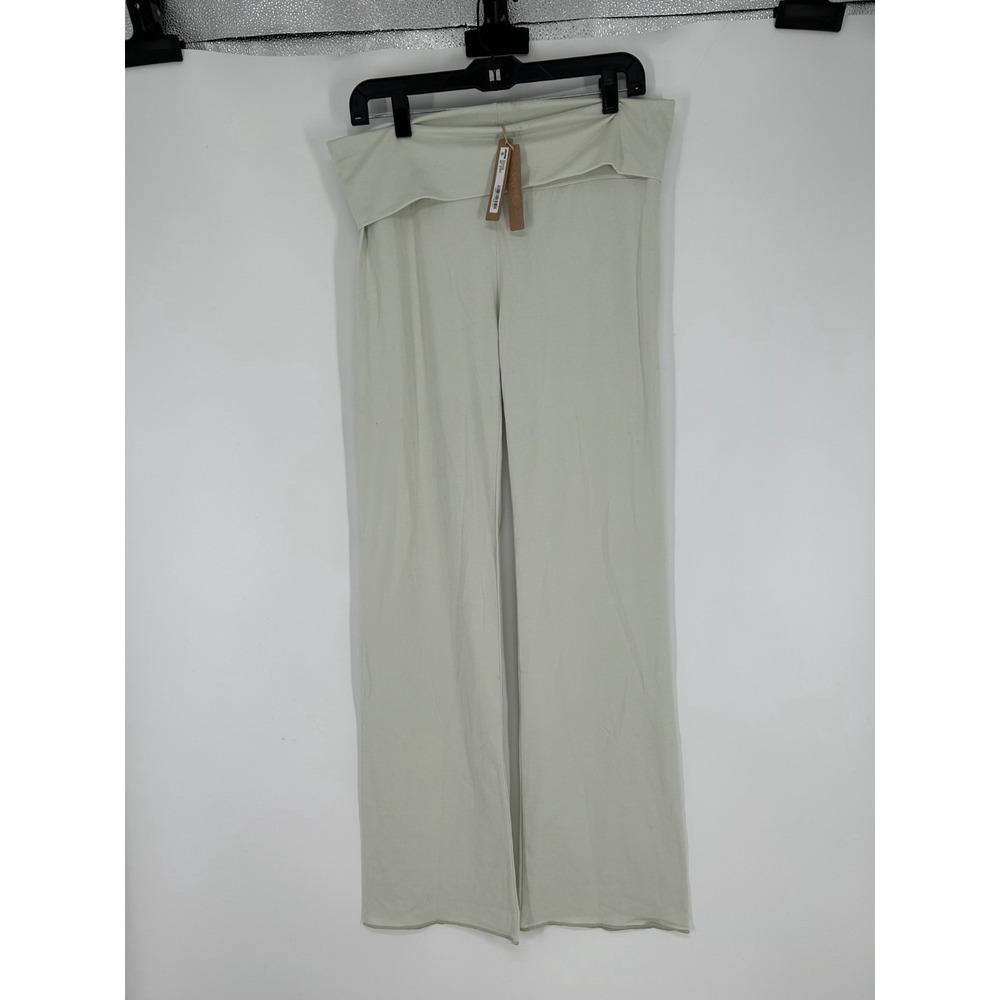 SKIMS Cotton Jersey Foldover Pants Women XL Spearmint Baggy High Rise Waisted